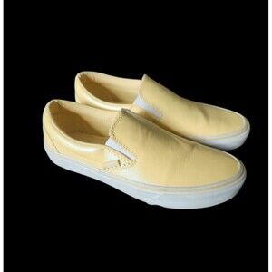 Vans Classic Slip-On Pearl Suede Gold True White Size 7.5 Women's